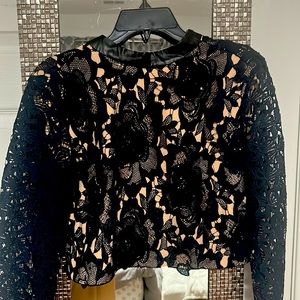 Long sleeve lace top